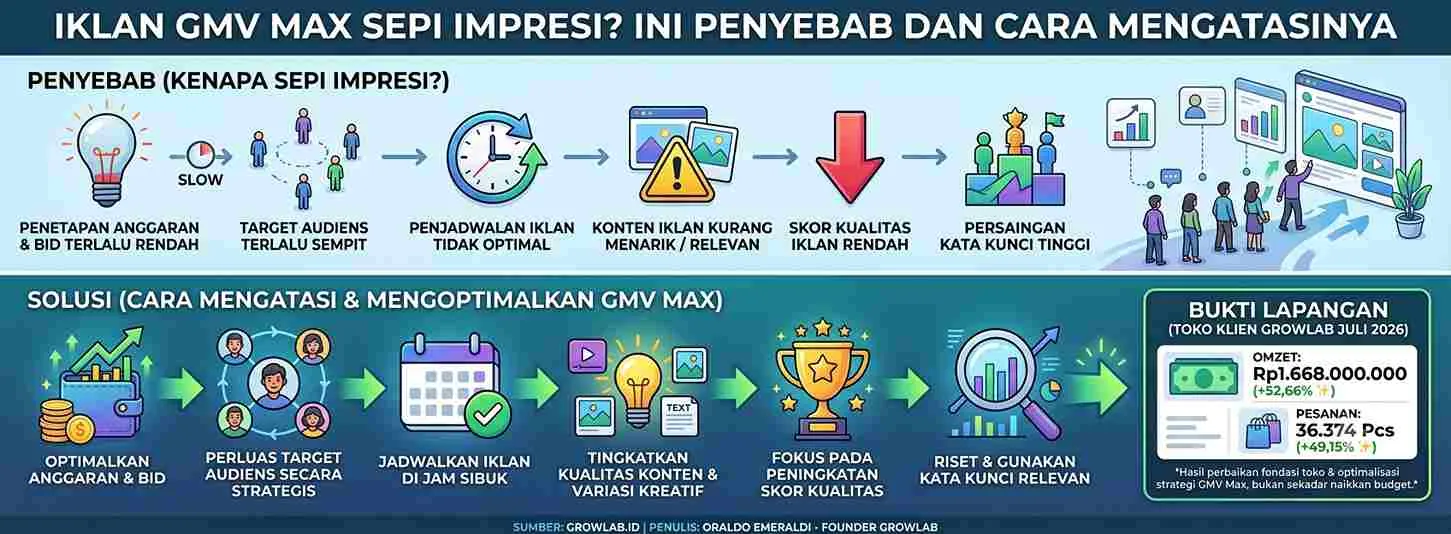 Iklan GMV Max Sepi Impresi? Penyebab & Solusinya