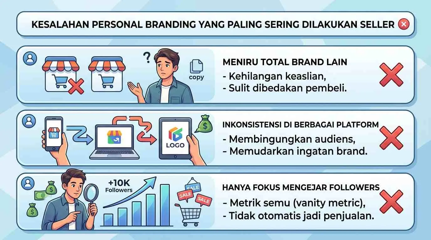 Kesalahan Personal Branding yang Paling Sering Dilakukan Seller - Personal Branding Seller Online: Strategi 2026