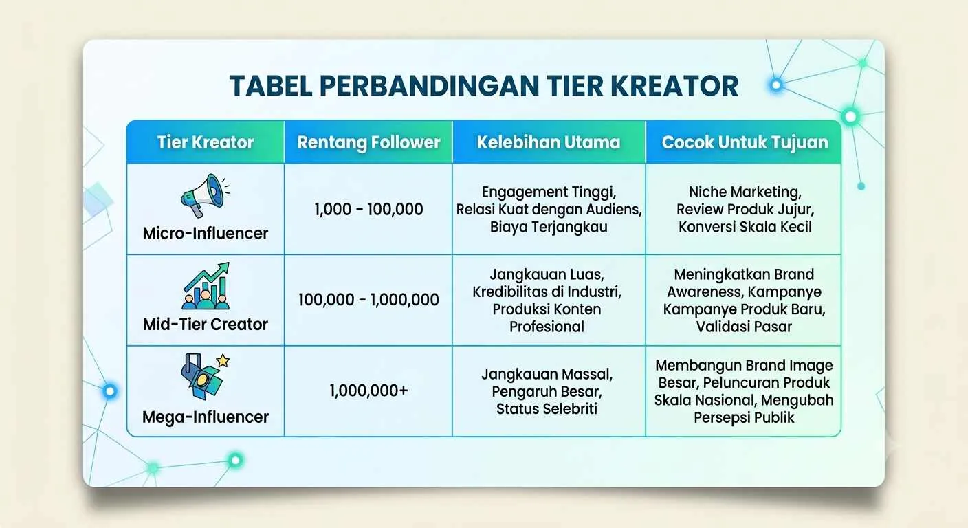 Strategi Memilih Tier Kreator yang Sesuai Skala Tokomu - 3 Cara Mencari Affiliator TikTok Shop yang Tepat 2026