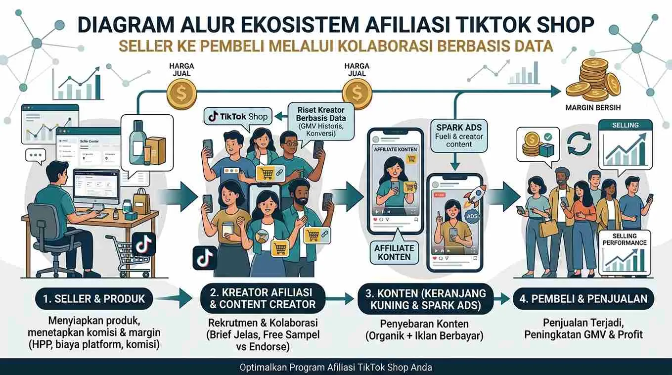 Kenapa Affiliate Marketing TikTok Shop Sering Tidak Optimal di Tangan Seller - Strategi Affiliate Marketing TikTok Shop untuk Seller 2026