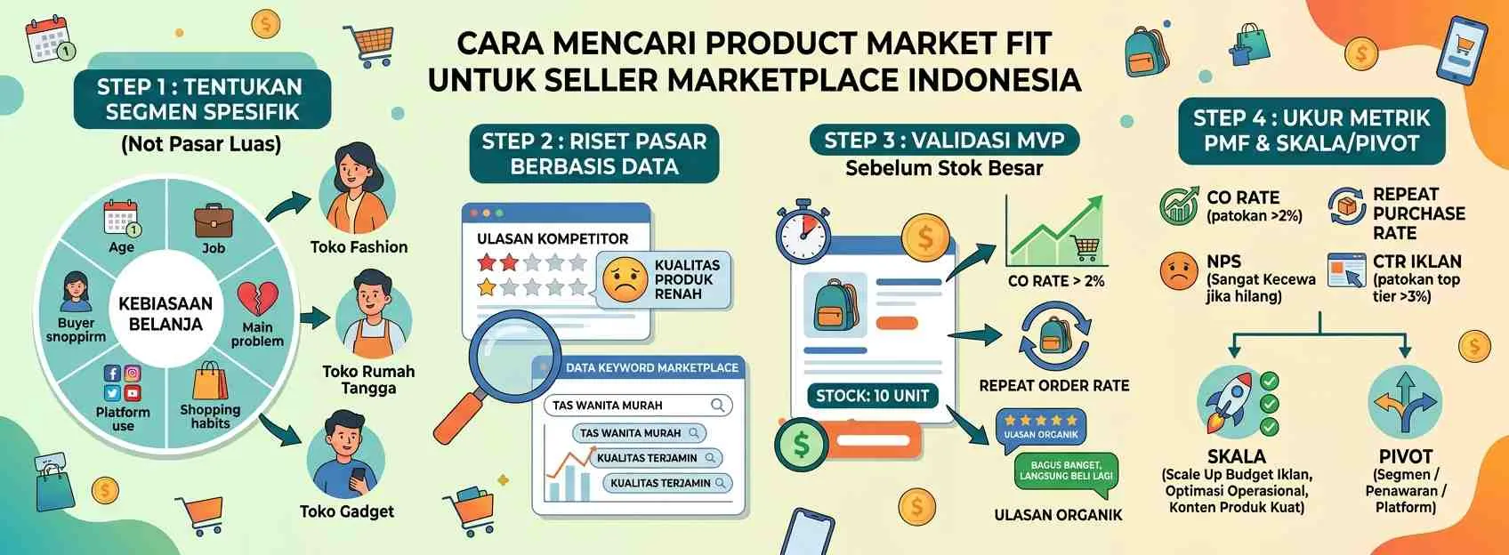1 Tentukan Segmen yang Spesifik, Bukan Pasar yang Luas - Cara Mencari Product Market Fit Seller Marketplace