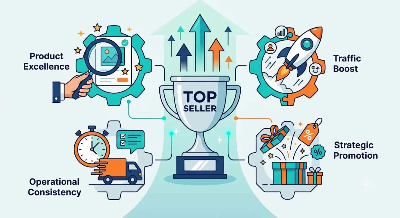 Strategi Praktis Menuju Top Seller: Langkah yang Bisa Dimulai Sekarang - Cara Jadi Top Seller Shopee 2026
